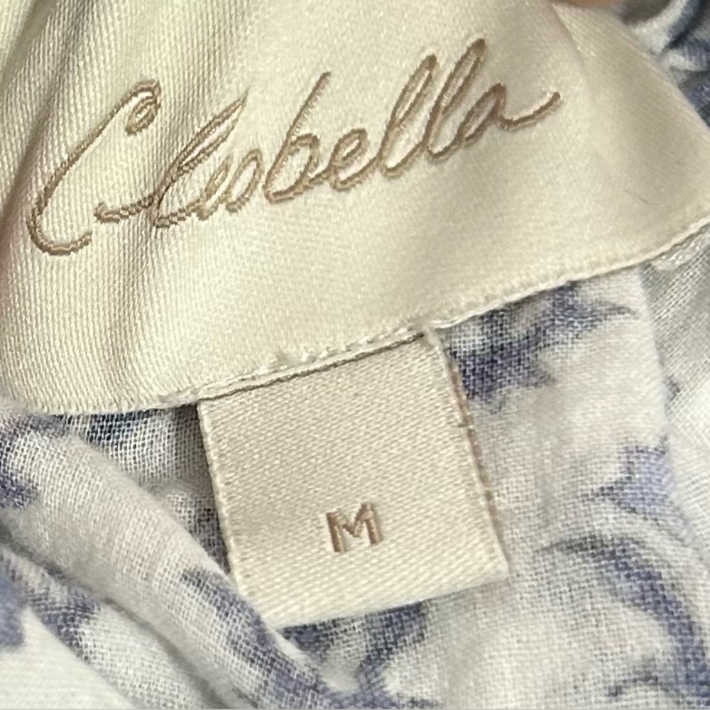 Cleobella Ruffled Cami Blue Patterned Button Tank - Picture 8 of 8